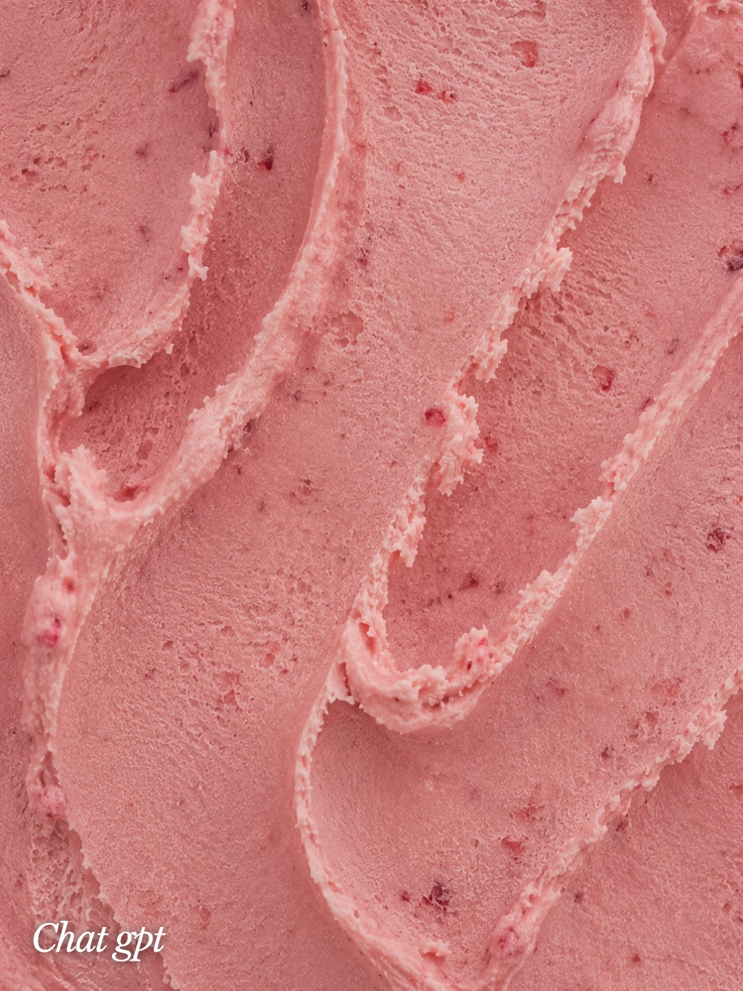dearmooee 초고해상도 파인아트 텍스처 사진. 화면 전체를 진한 딸기 아이스크림(Strawberry Ice Cream)의 부드럽