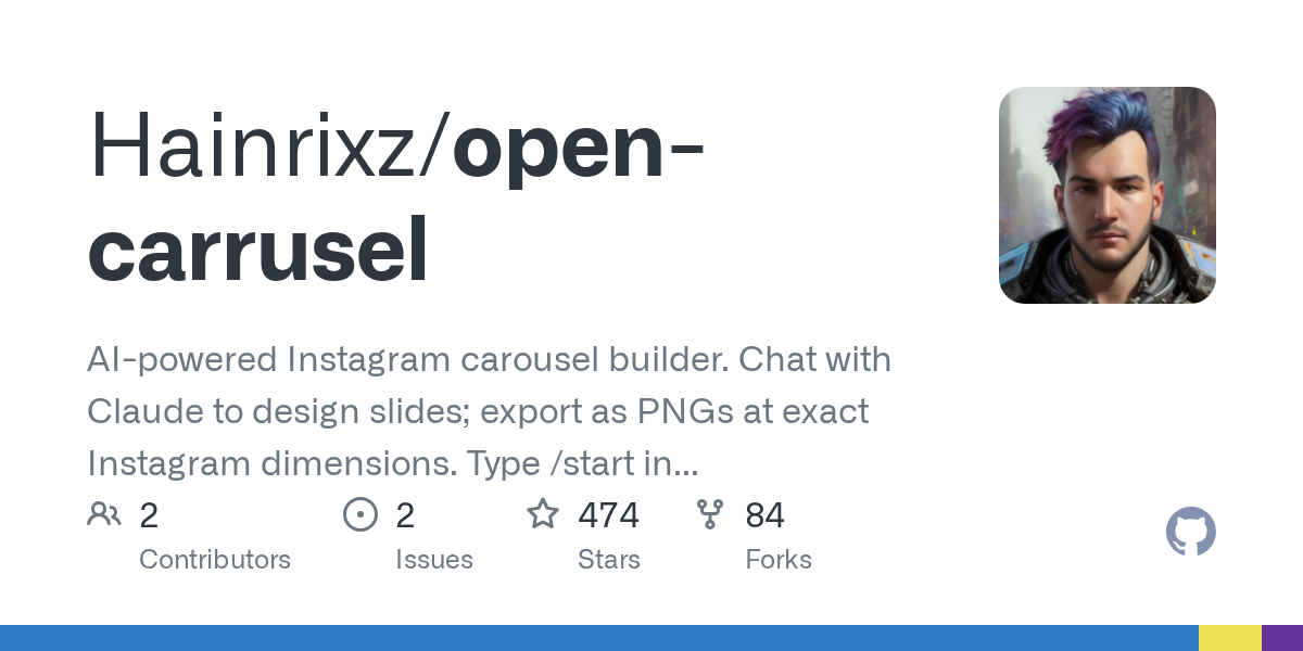 GitHub 저장소 Hainrixz/open-carrusel 소개 이미지