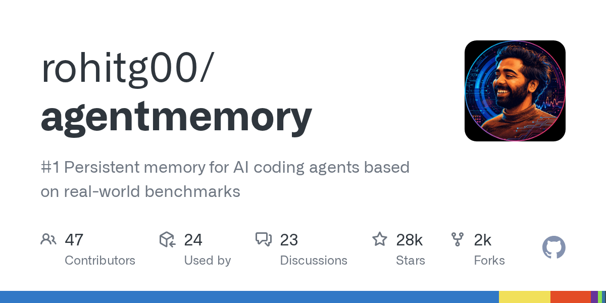 GitHub 저장소 rohitg00/agentmemory 소개 이미지