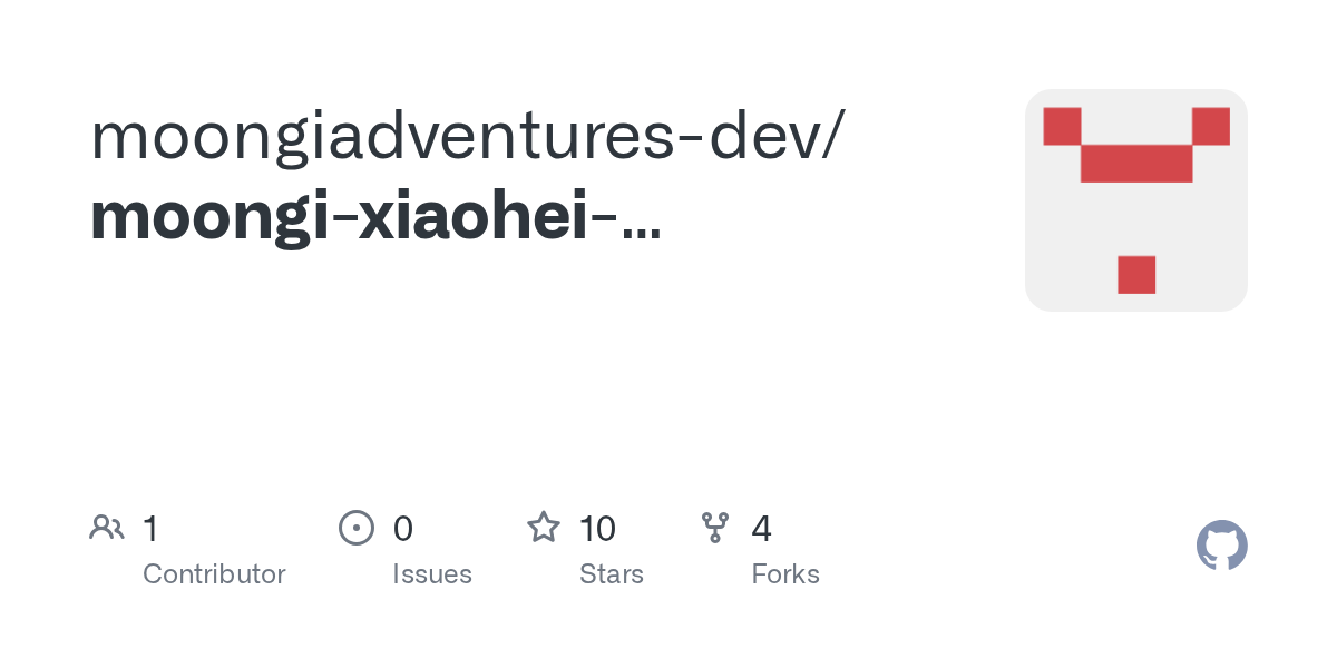 GitHub 저장소 moongiadventures-dev/moongi-xiaohei-illustrations 소개 이미지